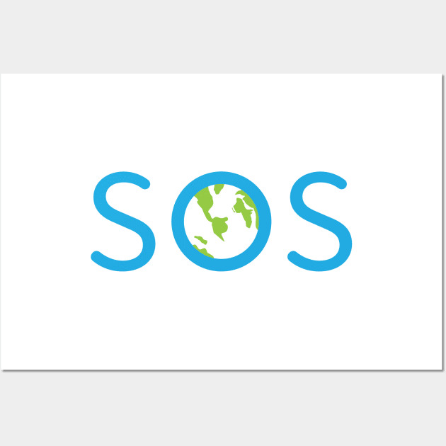 SOS Earth Wall Art by TheMoodyDecor